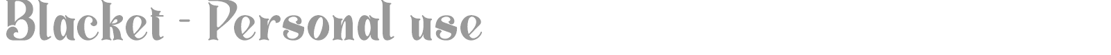 Blacket font preview